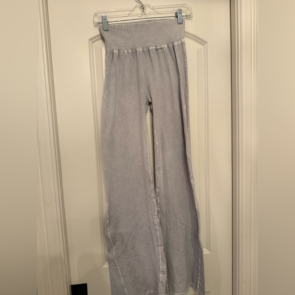 FP Movement by Free People Gray Striped Pants